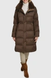 Andrew Marc Women's Emery Faux Rabbit Fur Down Parka In Chocolate