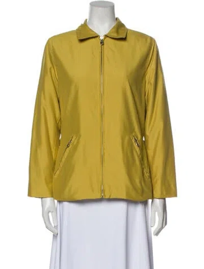 Pre-owned Andrew Marc Evening Jacket In Yellow