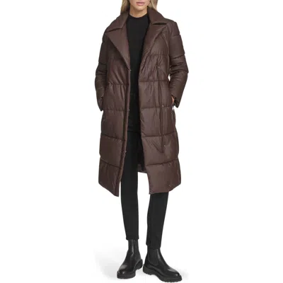 Andrew Marc Farren Water Resistant Puffer Coat In Brown