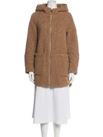 Pre-owned Andrew Marc Faux Fur Coat In Neutrals