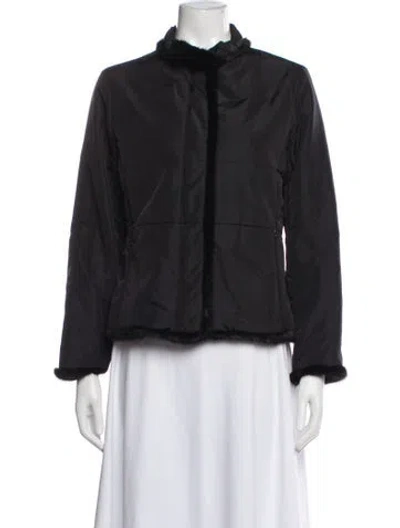 Pre-owned Andrew Marc Faux Fur Jacket In Black
