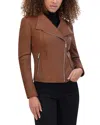 Andrew Marc Felix Leather Jacket In Brown