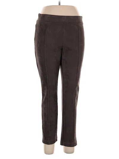 Pre-owned Andrew Marc For Costco Faux Leather Pants In Brown