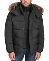Andrew Marc Forester Faux Fur Trim Down Jacket In Black