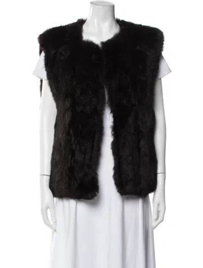 Pre-owned Andrew Marc Fur Fur Coat In Black