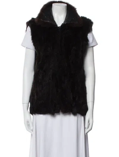 Pre-owned Andrew Marc Fur Fur Jacket In Black