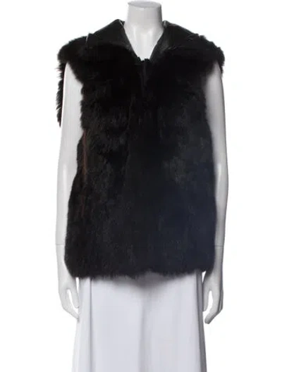 Pre-owned Andrew Marc Fur Fur Jacket In Black