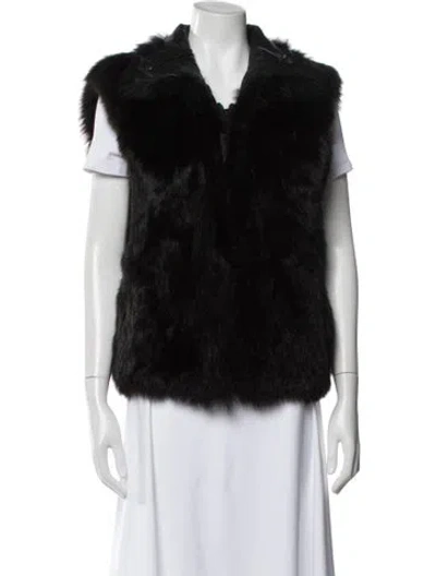 Pre-owned Andrew Marc Fur Fur Jacket In Black