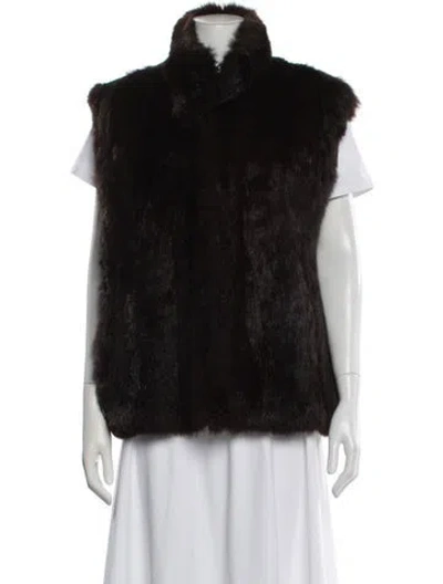 Pre-owned Andrew Marc Fur Fur Jacket In Black