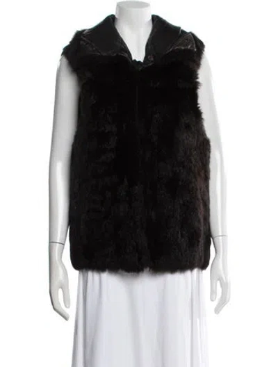 Pre-owned Andrew Marc Fur Fur Jacket In Black