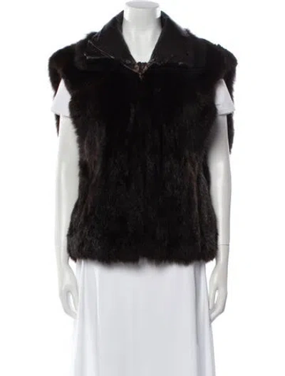 Pre-owned Andrew Marc Fur Fur Jacket In Brown