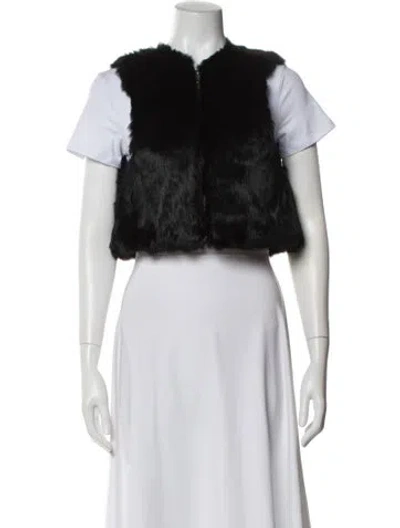 Pre-owned Andrew Marc Fur Jacket In Black