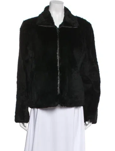 Pre-owned Andrew Marc Fur Jacket In Black