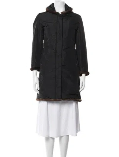 Pre-owned Andrew Marc Fur Jacket In Black