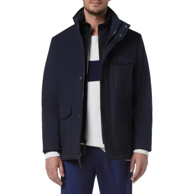 Andrew Marc Hoyt Water Resistant Softshell Jacket In Blue