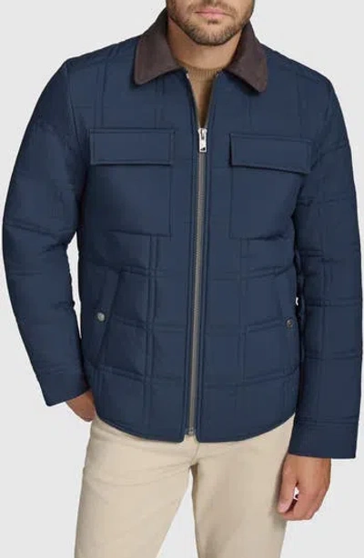 Andrew Marc Hudson Quilted Jacket In Blue