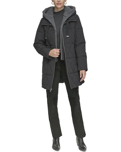 Andrew Marc Islee Coat In Black