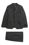 Andrew Marc Kids' Grey Check Suit In Grey