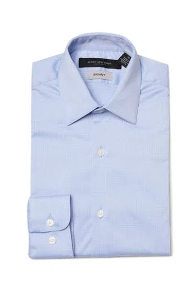 Andrew Marc Kids' Grid Dress Shirt In White/blue