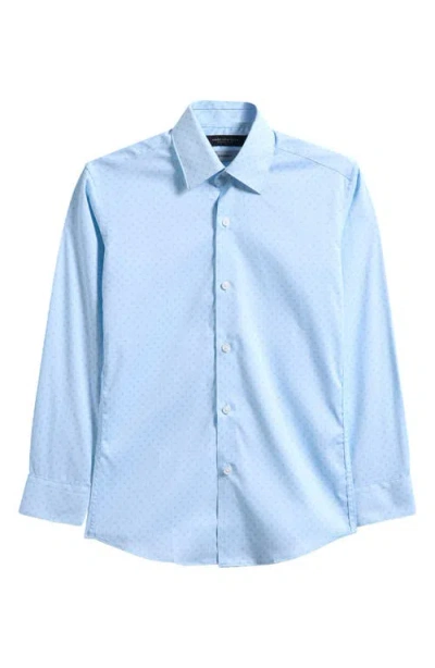 Andrew Marc Kids' Neat Button-up Shirt In Blue/green