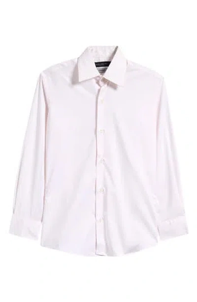 Andrew Marc Kids' Stretch Dress Shirt In Pink/white