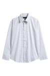 Andrew Marc Kids' Tatterasll Check Stretch Dress Shirt In White