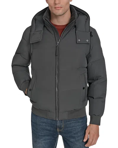 Andrew Marc Langham Bomber Jacket In Gray