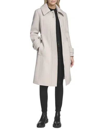Andrew Marc Lawley Wool-blend Belted Trench Coat In Neutral