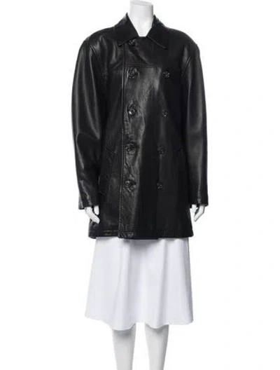 Pre-owned Andrew Marc Leather In Black