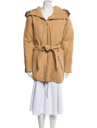 Pre-owned Andrew Marc Leather Coat In Neutral