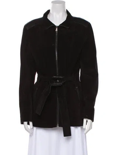 Pre-owned Andrew Marc Leather Evening Jacket In Black