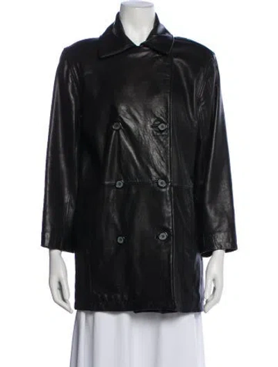 Pre-owned Andrew Marc Leather Jacket In Black