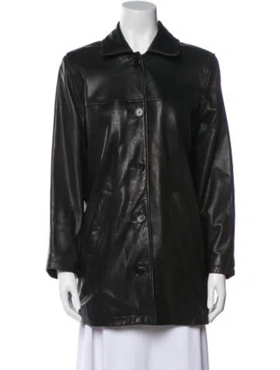 Pre-owned Andrew Marc Leather Jacket In Black