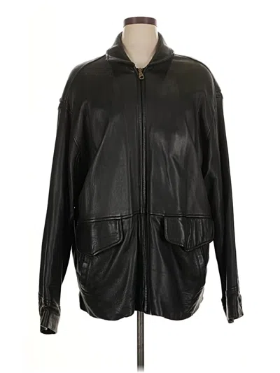 Pre-owned Andrew Marc Leather Jacket In Black