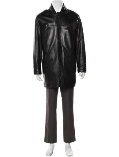 Pre-owned Andrew Marc Leather Jacket In Black