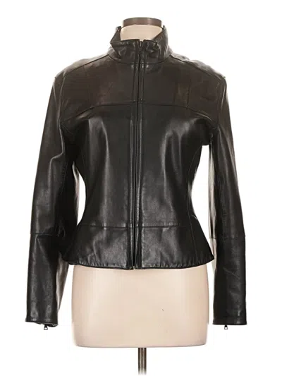 Pre-owned Andrew Marc Leather Jacket In Black
