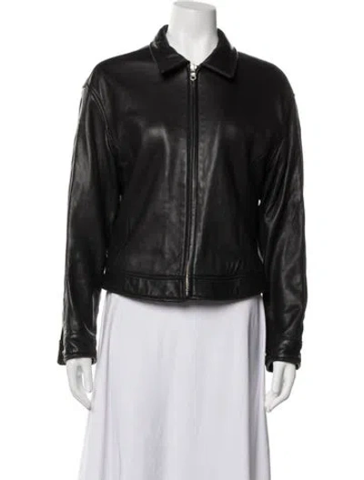 Pre-owned Andrew Marc Leather Jacket In Black