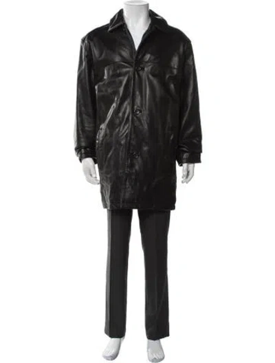 Pre-owned Andrew Marc Leather Jacket In Black