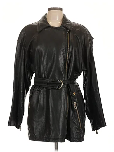Pre-owned Andrew Marc Leather Jacket In Black