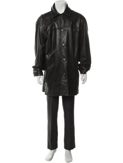 Pre-owned Andrew Marc Leather Jacket In Black