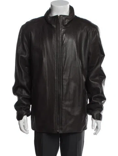 Pre-owned Andrew Marc Leather Jacket In Brown