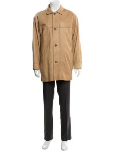 Pre-owned Andrew Marc Leather Jacket In Brown