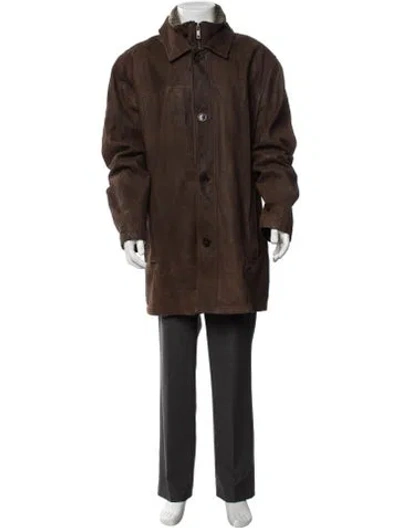 Pre-owned Andrew Marc Leather Jacket In Brown