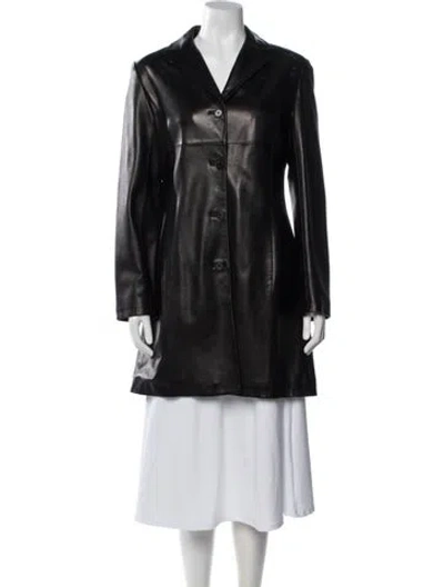 Pre-owned Andrew Marc Leather Jacket In Brown