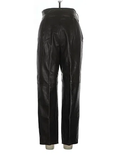 Pre-owned Andrew Marc Leather Pants In Black