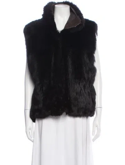 Pre-owned Andrew Marc Leather Vest In Brown