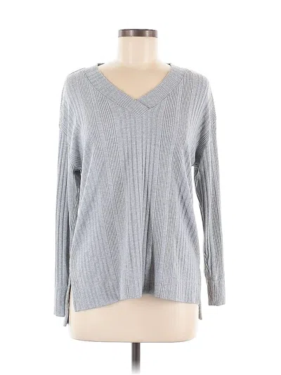 Pre-owned Andrew Marc Long Sleeve T-shirt In Gray
