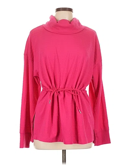 Pre-owned Andrew Marc Long Sleeve Turtleneck In Pink