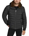 Andrew Marc Loxton Faux Fur Collar Quilted Down Jacket In Black
