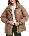 Andrew Marc Marc New York Vicki Smooth Leather Coat In Brown